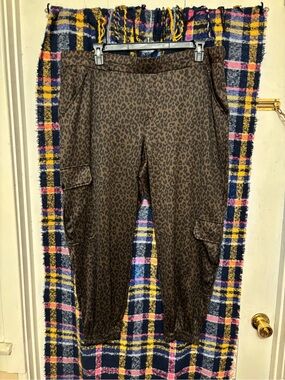 Democracy Brown Leopard Print High-Rise Pants